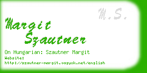 margit szautner business card